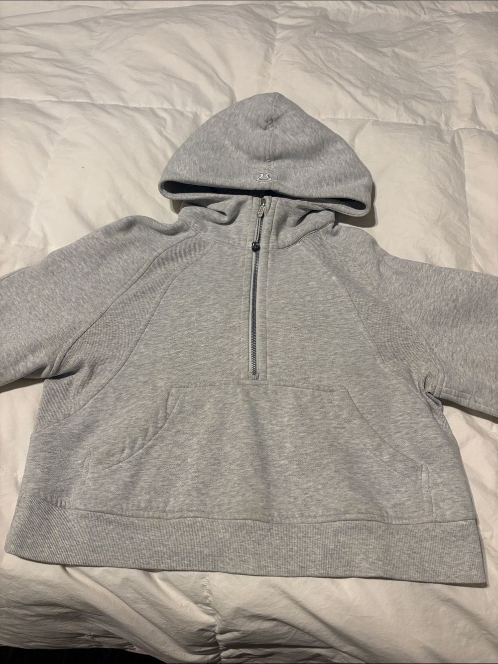 lululemon athletica Light Gray Women's Half-Zip Hoodie Sweater